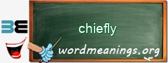 WordMeaning blackboard for chiefly